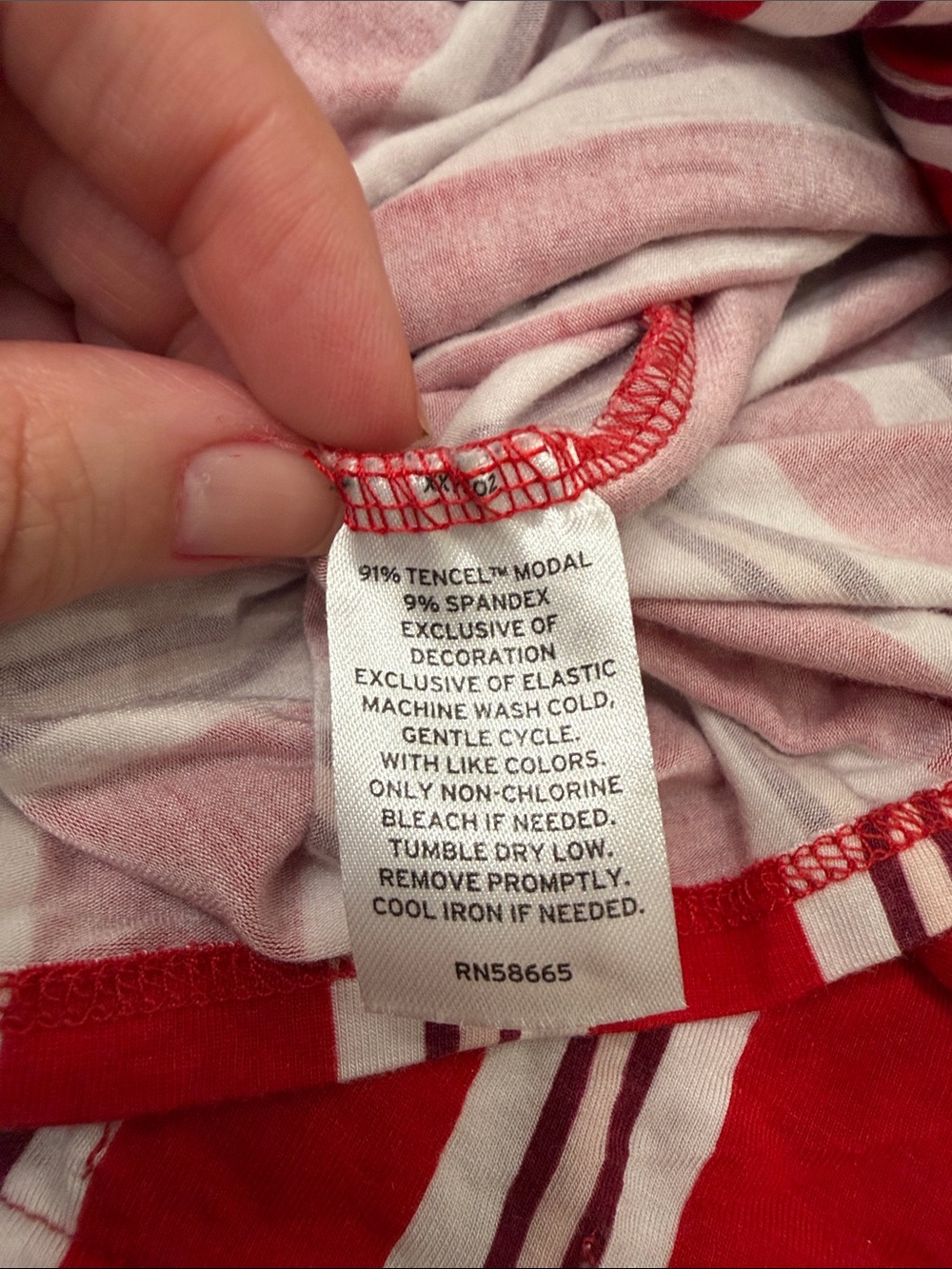 Nordstrom Moonlight Red and White Striped Pajama Short Set - Picture 5 of 5